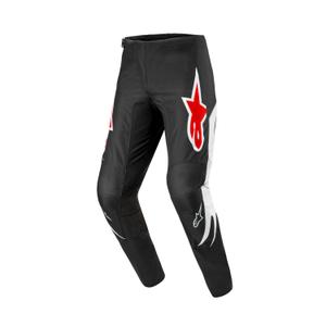 Pantalones de motocross Alpinestars Fluid Lucent negro-blanco-rojo