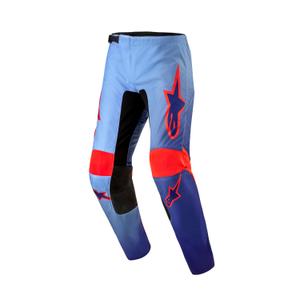 Pantalones de motocross Alpinestars Fluid Lucent azul-azul claro-naranja