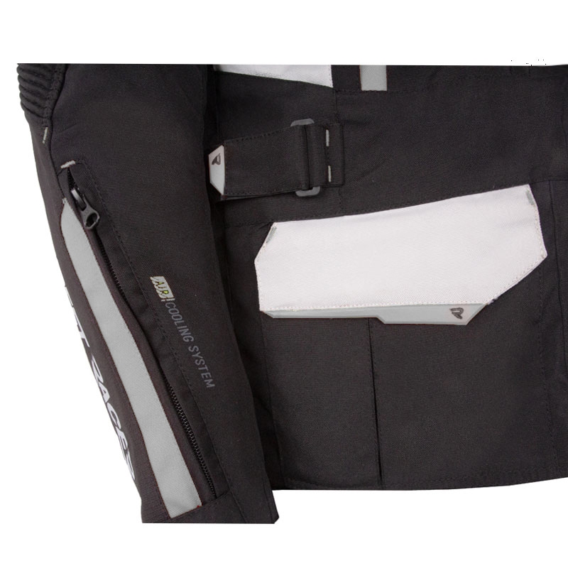 Chaqueta de moto Street Racer Hilax negro-gris