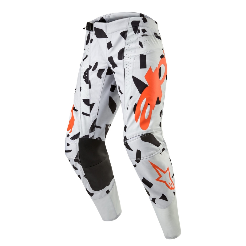 Pantalones de motocross Alpinestars Techstar Rantera gris-naranja-negro