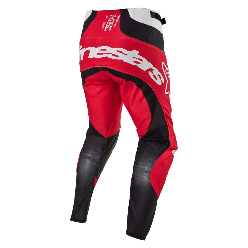 Pantalones de motocross Alpinestars Techstar Ocuri en rojo, blanco y negro
