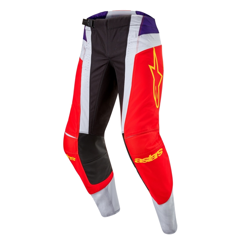 Pantalones de motocross Alpinestars Techstar Ocuri naranja-gris-violeta-amarillo liquidación