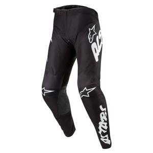 Pantalones de motocross Alpinestars Racer Hana en blanco y negro