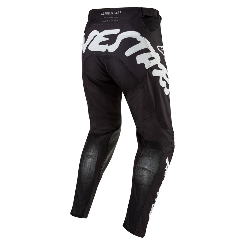 Pantalones de motocross Alpinestars Racer Hana en blanco y negro