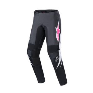 Pantalones de motocross Alpinestars Stella Fluid para mujer, color negro y blanco