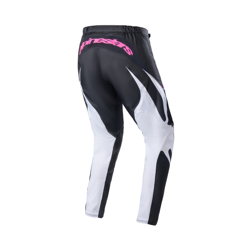 Pantalones de motocross Alpinestars Stella Fluid para mujer, color negro y blanco