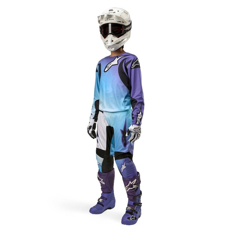 Pantalones de Motocross Alpinestars Stella Fluid 2024 Mujer Blanco-Morado