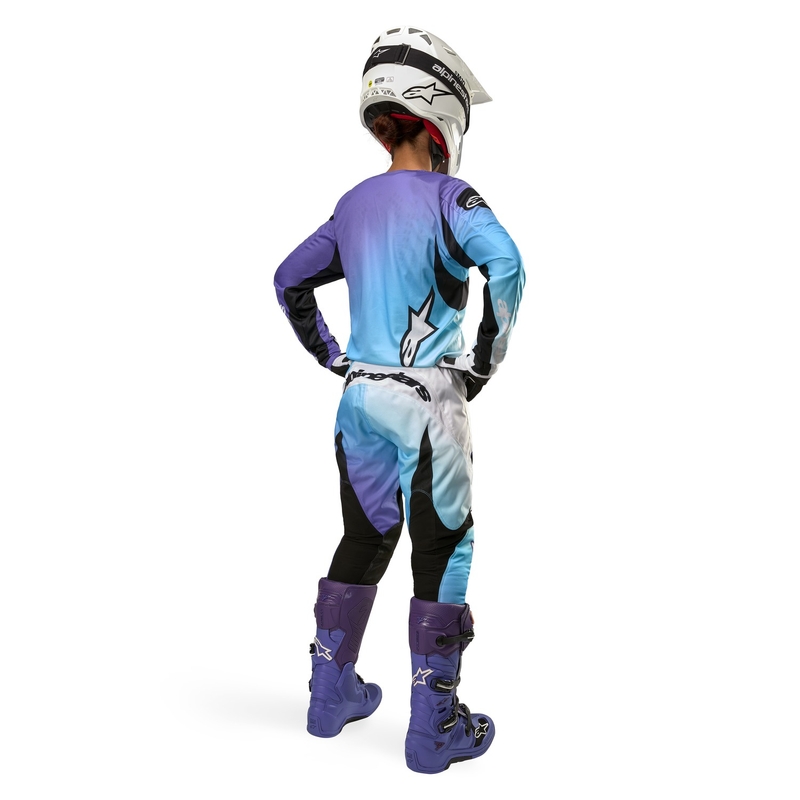 Pantalones de Motocross Alpinestars Stella Fluid 2024 Mujer Blanco-Morado