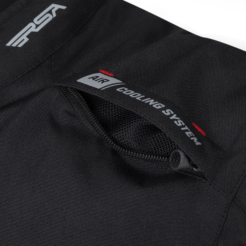 Chaqueta de moto RSA Greby 2 negra, gris y blanca
