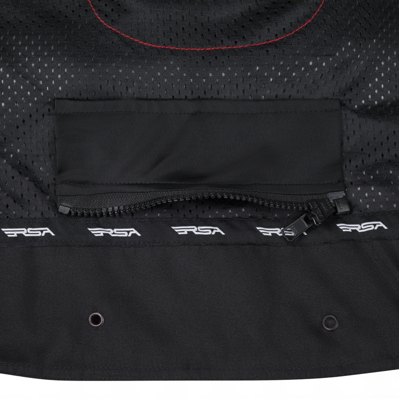 Chaqueta de moto RSA Greby 2 negra, gris y blanca