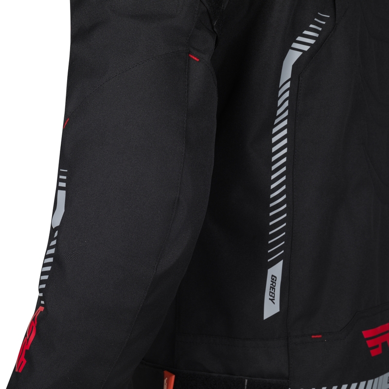 Chaqueta de moto RSA Greby 2 negra-gris-roja