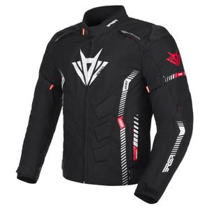 Chaqueta de moto RSA Rider negro-blanco-rojo