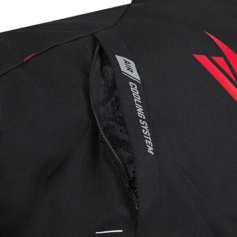 Chaqueta de moto RSA Rider negro-blanco-amarillo fluo