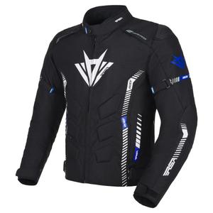 Chaqueta de moto RSA Rider negro-blanco-azul