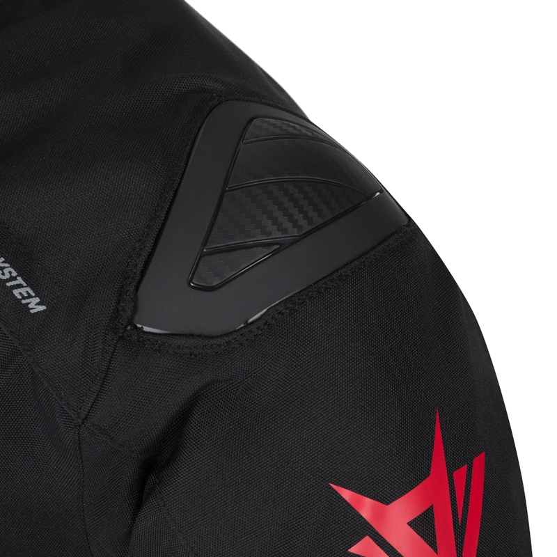 Chaqueta de moto RSA Rider negro-blanco-azul