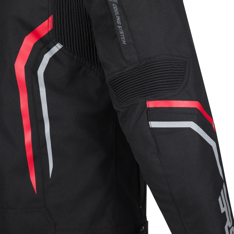 Chaqueta de moto RSA Compact 2 en negro, gris y blanco