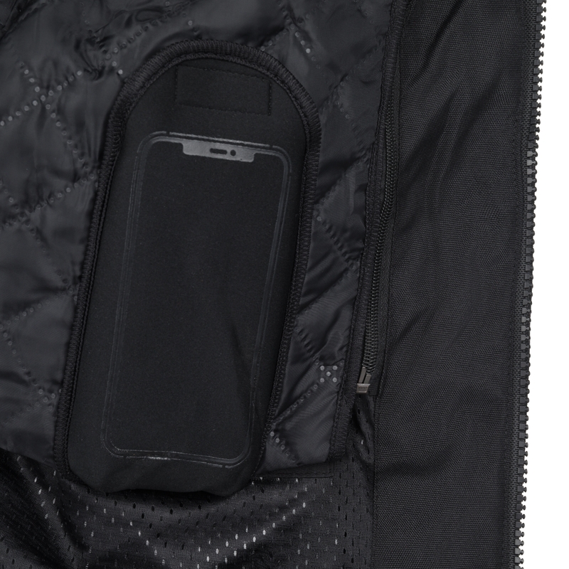 Chaqueta de moto RSA Compact 2 en negro, gris y blanco