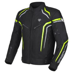 Chaqueta de moto RSA Compact 2 negra-gris-amarilla fluo