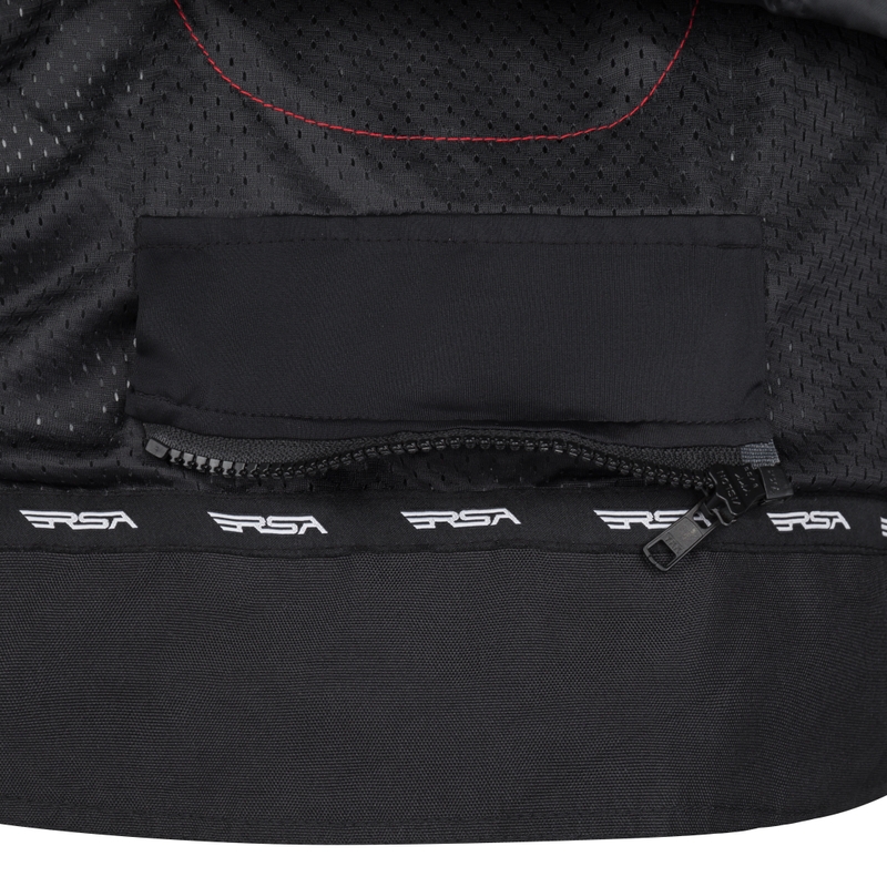 Chaqueta de moto RSA Compact 2 en negro, gris y amarillo fluorescente