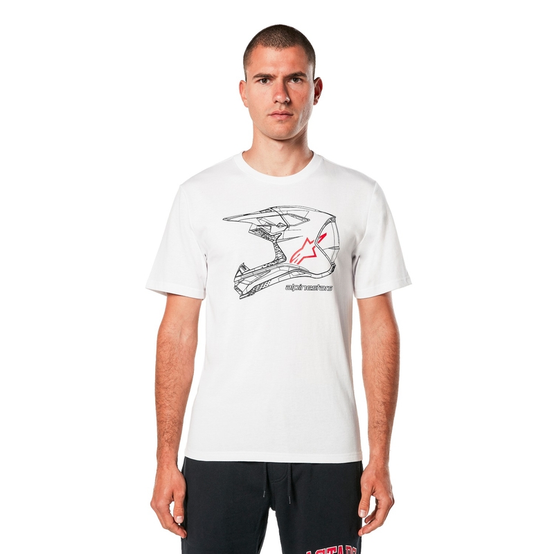 Camiseta Alpinestars MX Casco CSF blanco
