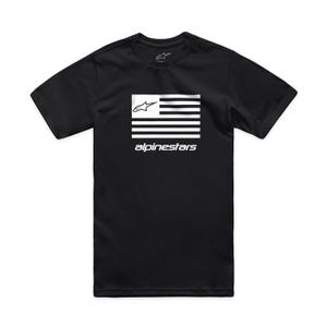 Camiseta Alpinestars Flag CSF negra y blanca