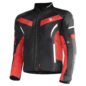 Chaqueta de moto Street Racer Evans Air negra y roja