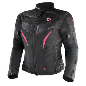 Chaqueta de moto para mujer Street Racer Rose Air Negra y Rosa