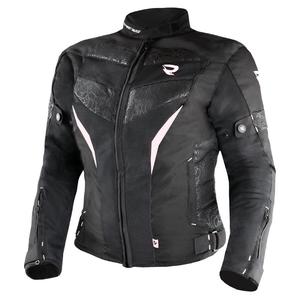 Chaqueta de moto Street Racer Rose Air en blanco y negro para mujer