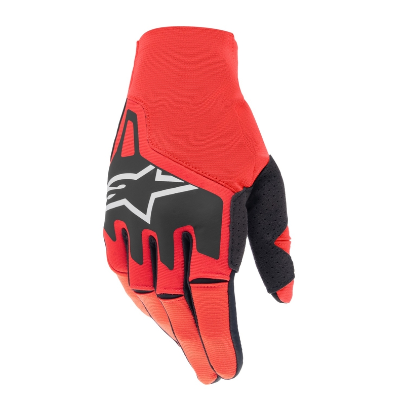Guantes de motocross Alpinestars Techstar rojo-negro-blanco