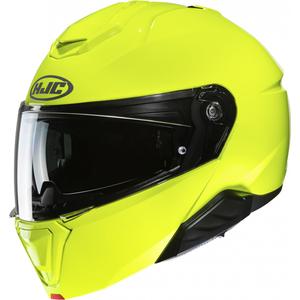 Casco de moto abatible HJC i91 Solid verde fluo