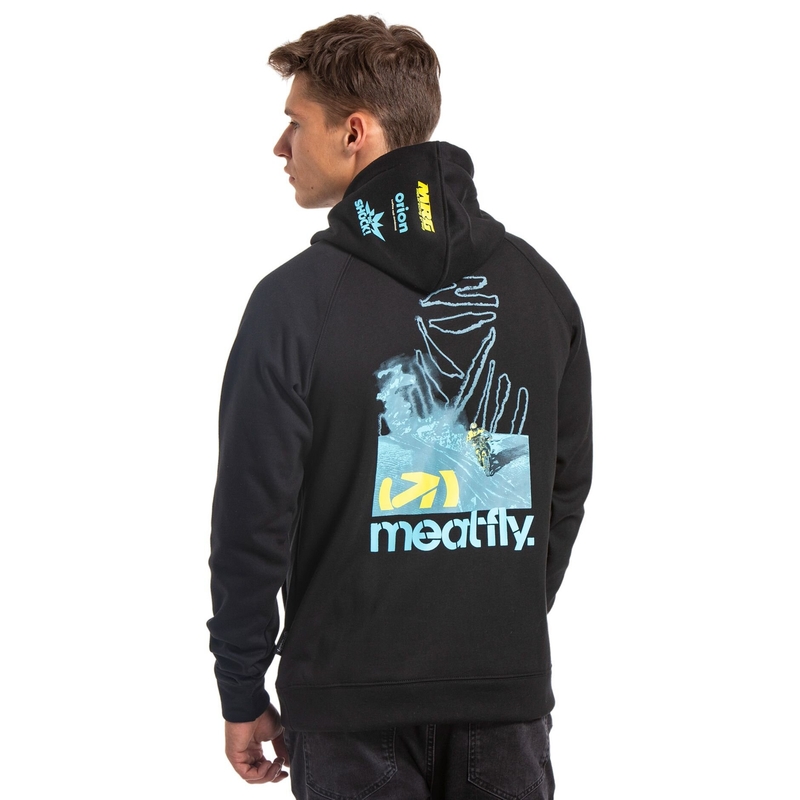 Sudadera técnica Meatfly Gravel Dakar negra