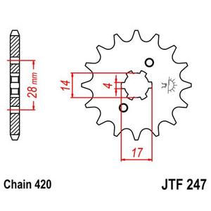 Řetězové kolečko JT 13 zubů, 420