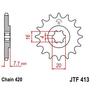 Řetězové kolečko JT 11 zubů, 420