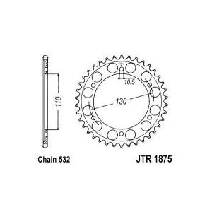 Řetězová rozeta JT 48 zubů, 532