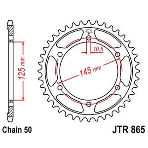 Řetězová rozeta JT 49 zubů, 530
