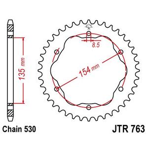 Řetězová rozeta JT 40 zubů, 530
