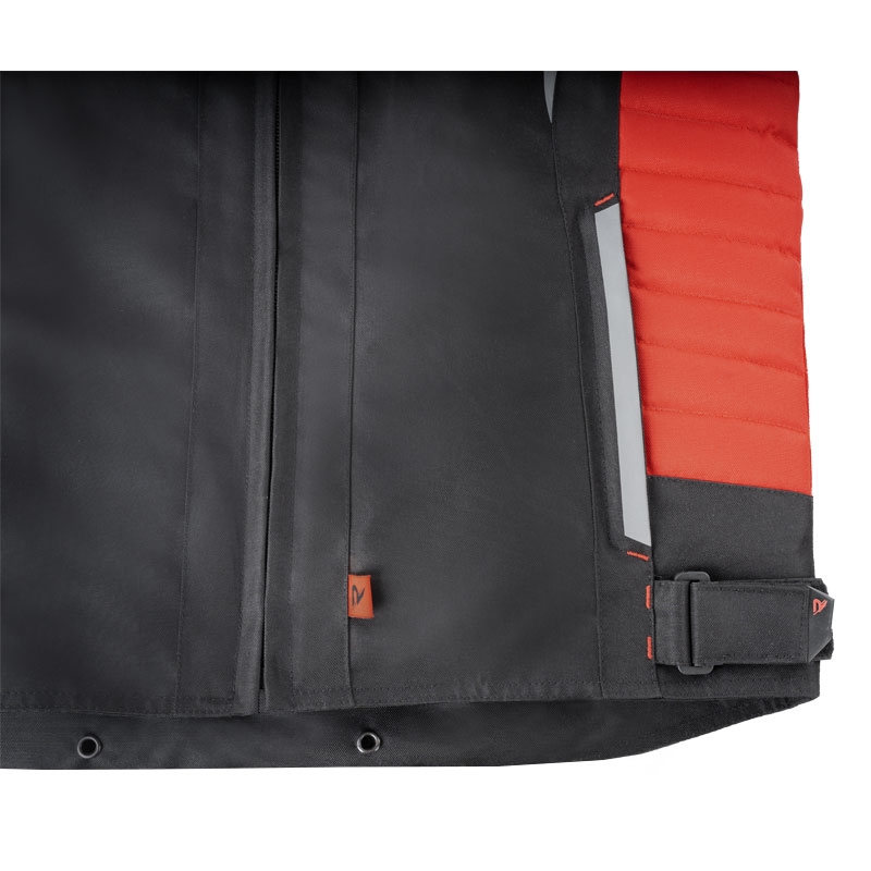 Chaqueta de moto Street Racer Evans negra y roja