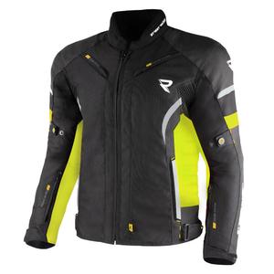Chaqueta de moto Street Racer Evans negro-amarillo fluo