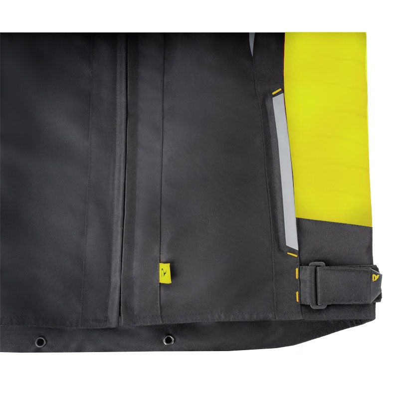 Chaqueta de moto Street Racer Evans negro-amarillo fluo