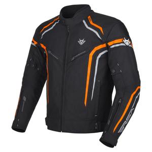 Chaqueta de moto RSA Compact 2 negro-gris-naranja