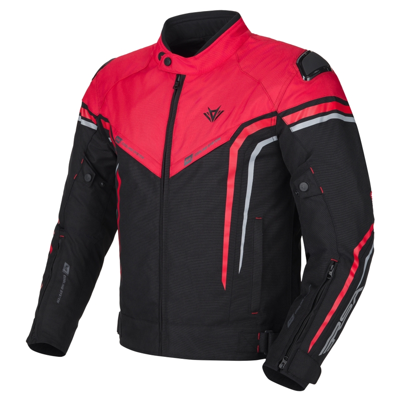 Chaqueta de moto RSA Compact 2 EVO negra-gris-roja