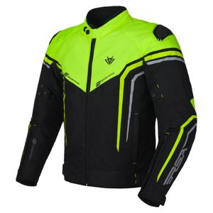 Chaqueta de moto RSA Compact 2 EVO negra-gris-amarilla fluo