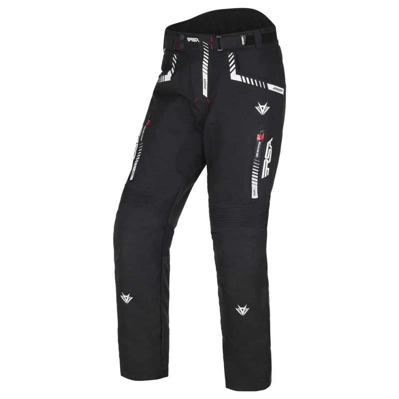 Pantalón de moto RSA Greby 2 blanco y negro
