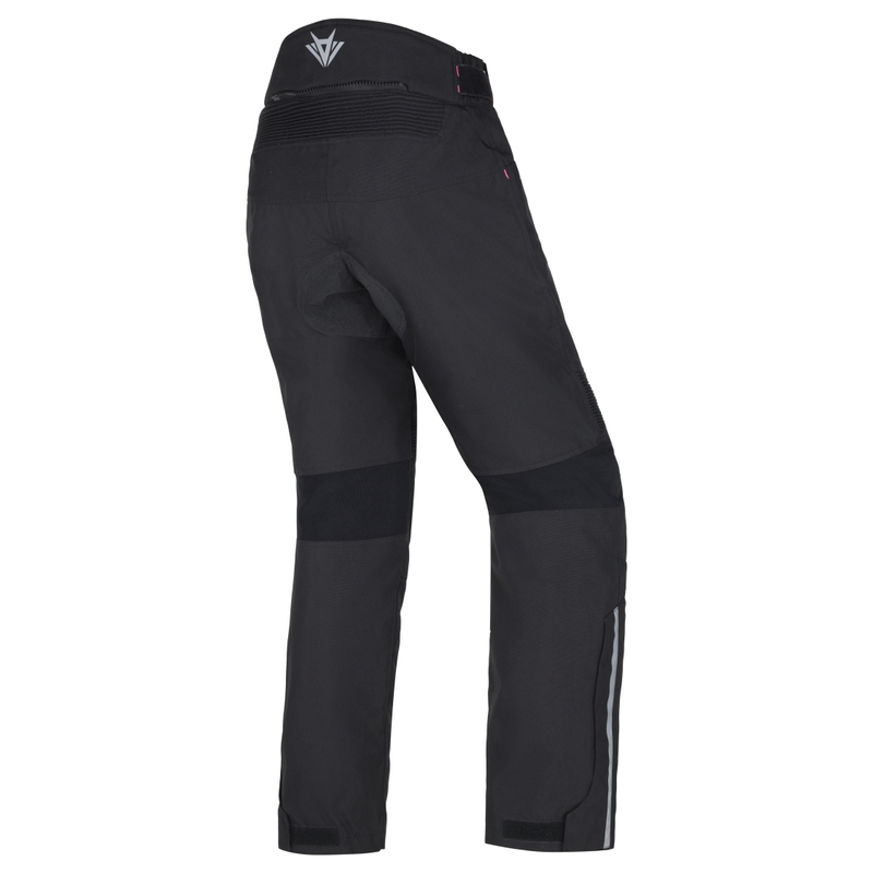 Pantalón de moto RSA Greby 2 negro y rosa para mujer