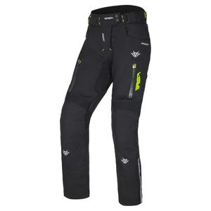 Pantalón de moto RSA Greby 2 negro-amarillo fluo, mujer