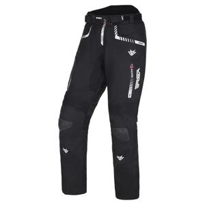 Pantalón de moto RSA Rider blanco y negro
