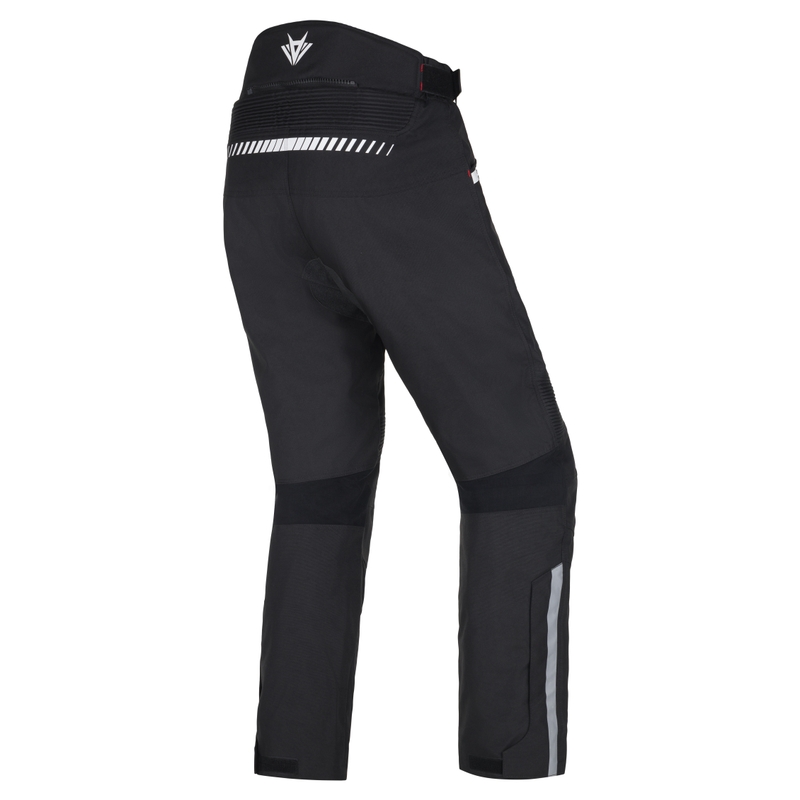Pantalón de moto RSA Rider blanco y negro