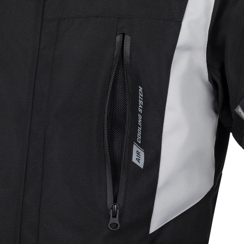 Chaqueta de moto RSA EXO 2 negro-gris-amarillo fluo