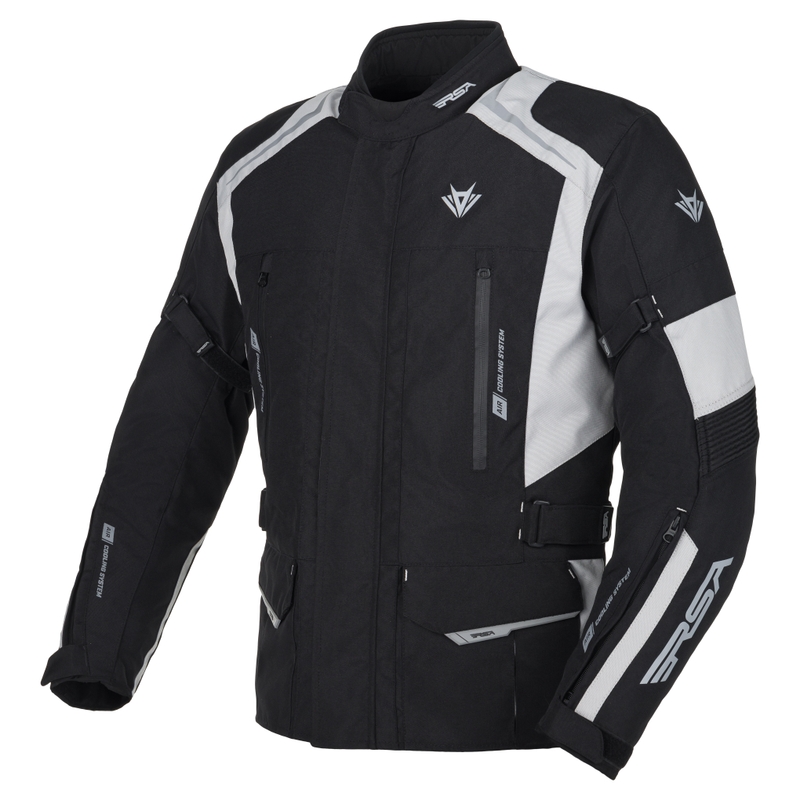 Chaqueta de moto RSA EXO 2 negro-gris