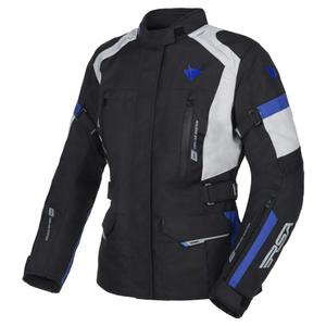 Chaqueta de moto RSA EXO 2 Negro-Gris-Azul para mujer